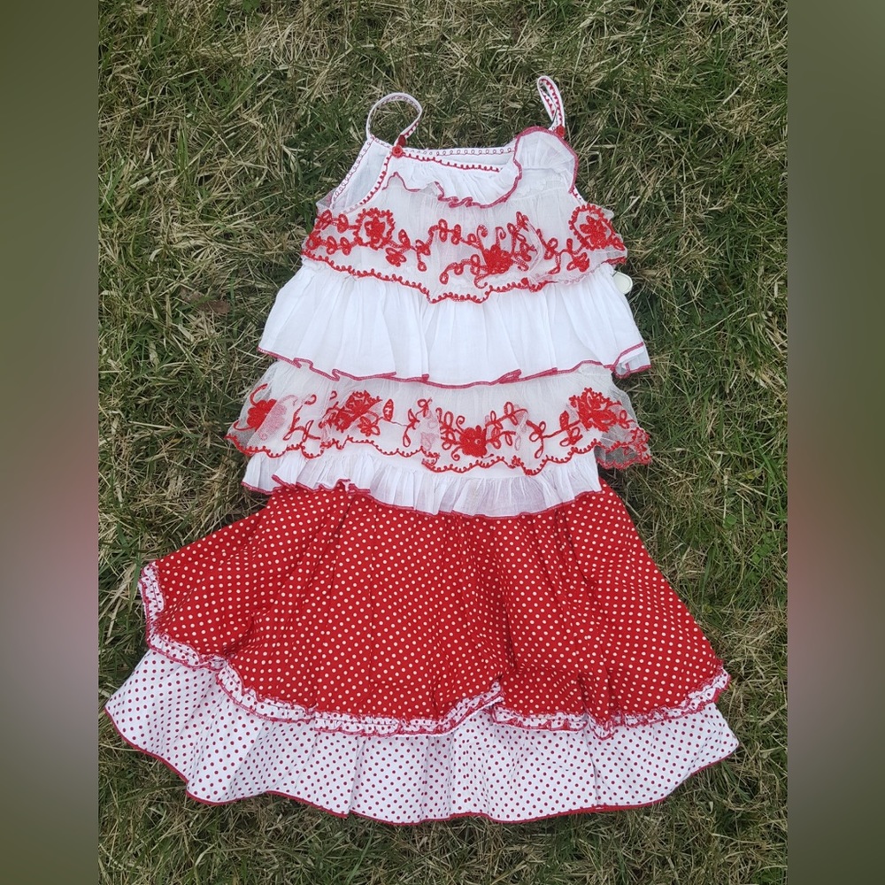 Sz 7 Girls Boutique Dress Set by Mim-Pi